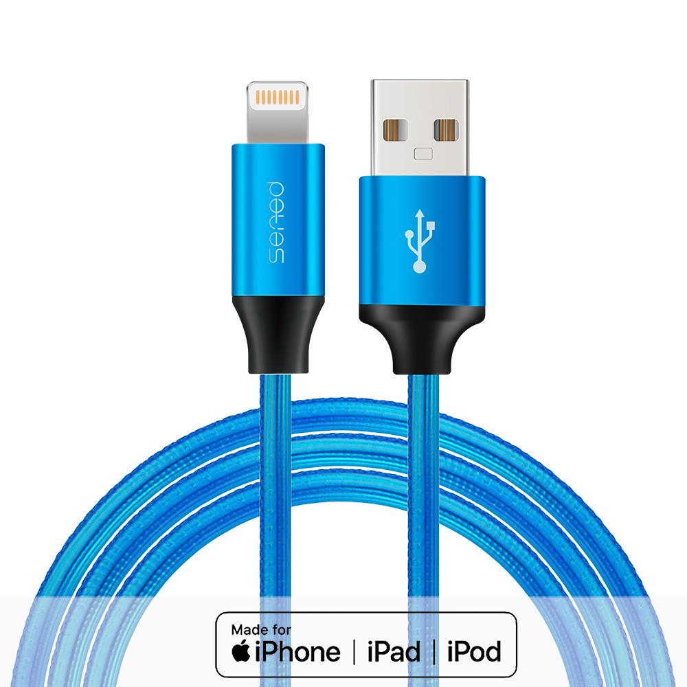 MFi认证Lightning充电皮革编织数据线1.2m适用于苹果