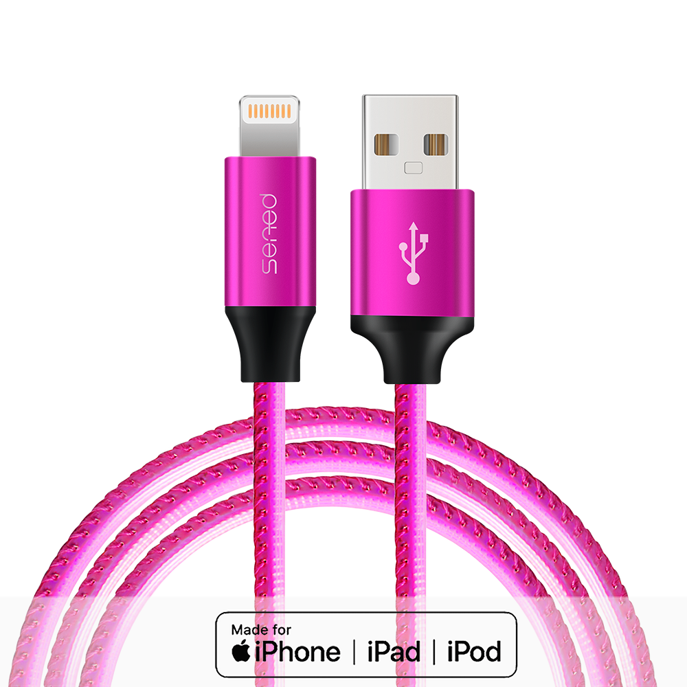 MFi认证Lightning充电尼龙编织数据线1.2m适用于苹果